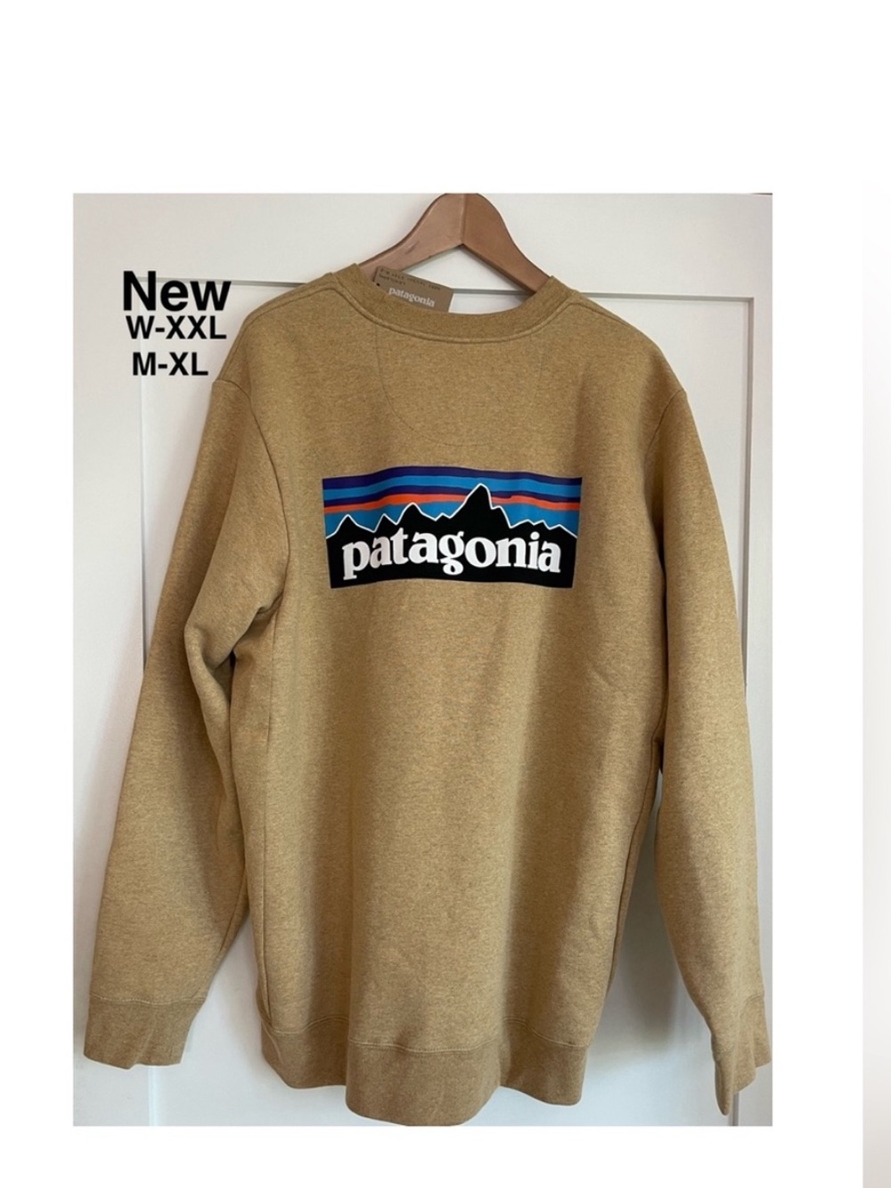 New Patagonia’s Men's P-6 Label Uprisal Crew Sweatshirt Color El Cap Khaki XL ⭐️